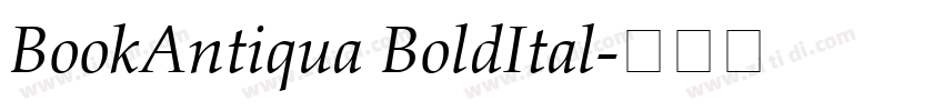 BookAntiqua BoldItal字体转换